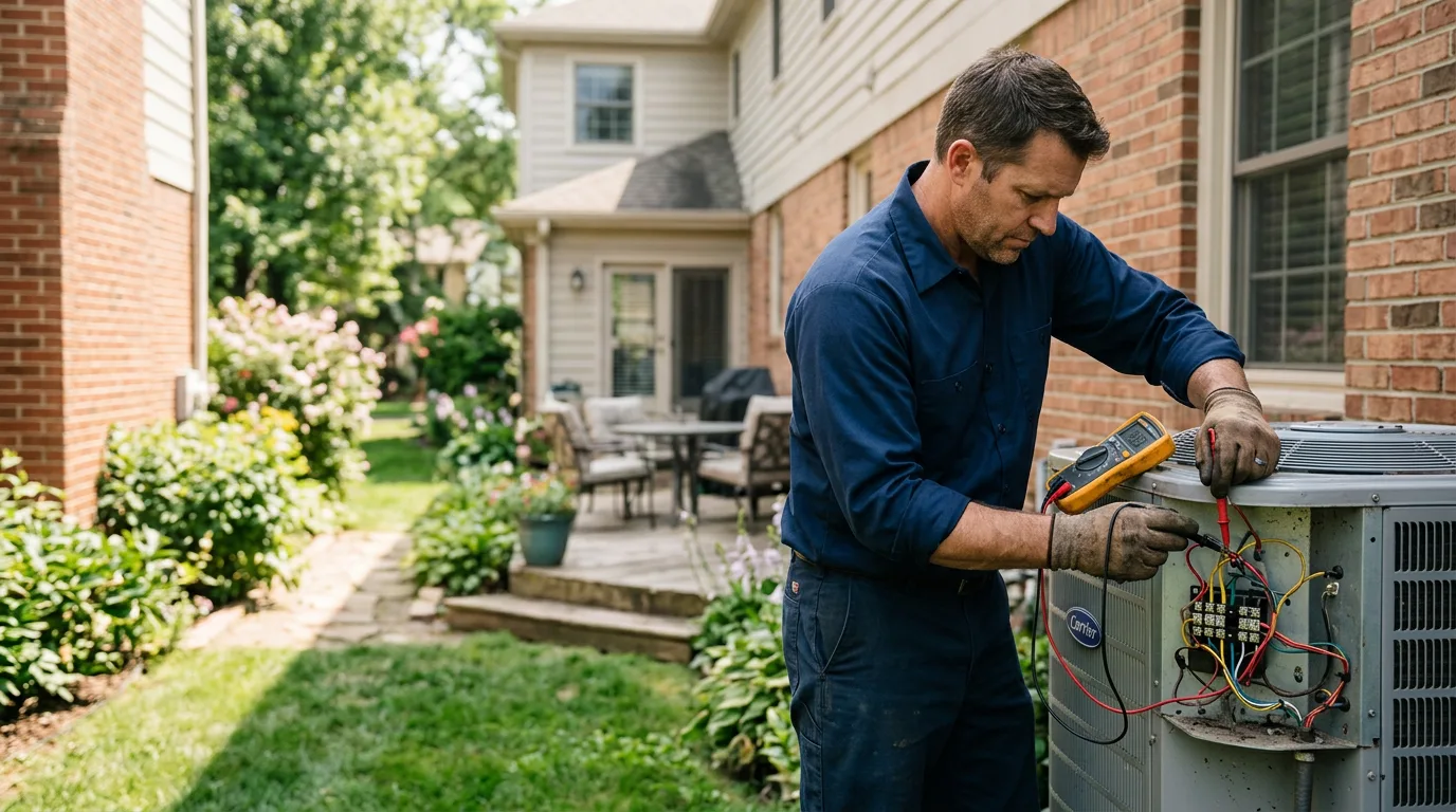 HVAC technician working near Lattimore, NC